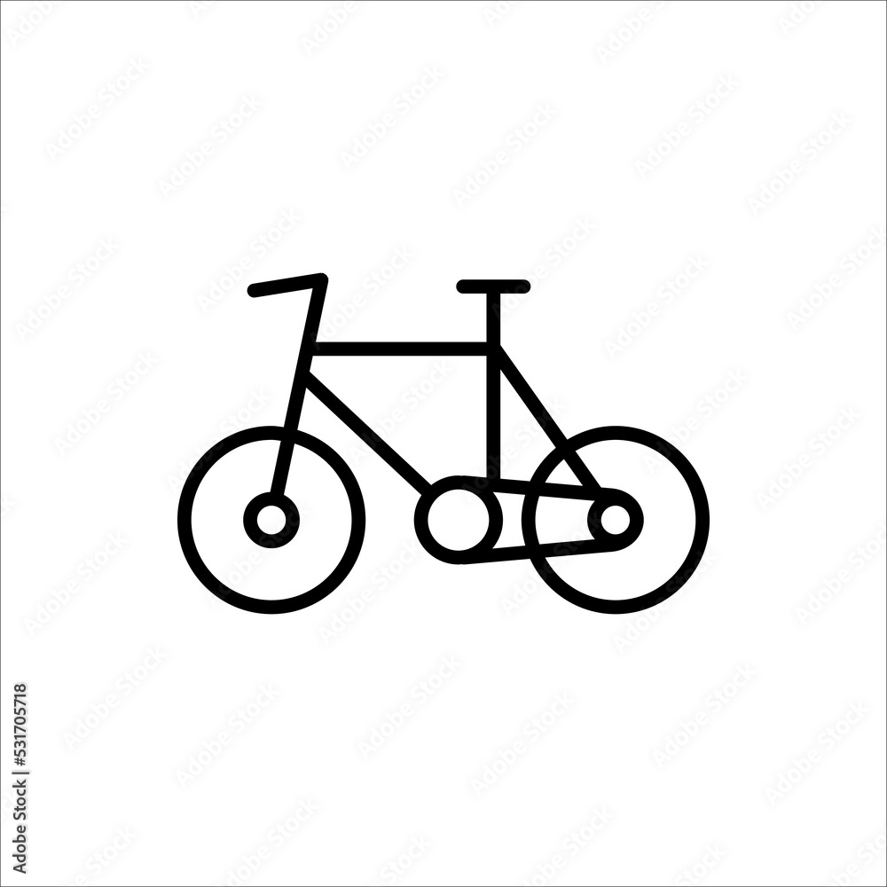 Bicycle icon on white background. Vector illustration. Bicycle icon on white background. Vector illustration.