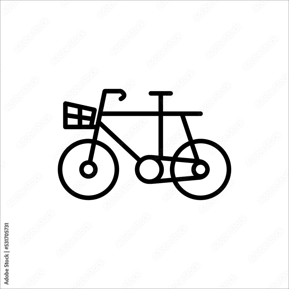 Bicycle icon on white background. Vector illustration. Bicycle icon on white background. Vector illustration.