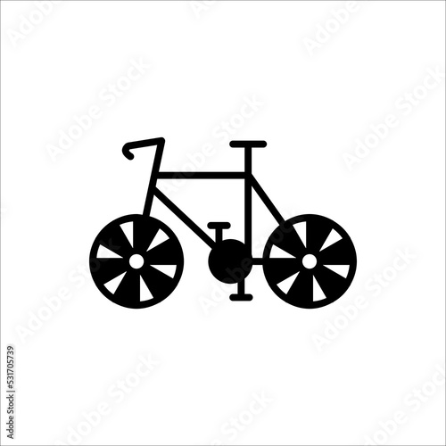 Bicycle icon on white background. Vector illustration. © Aripatut