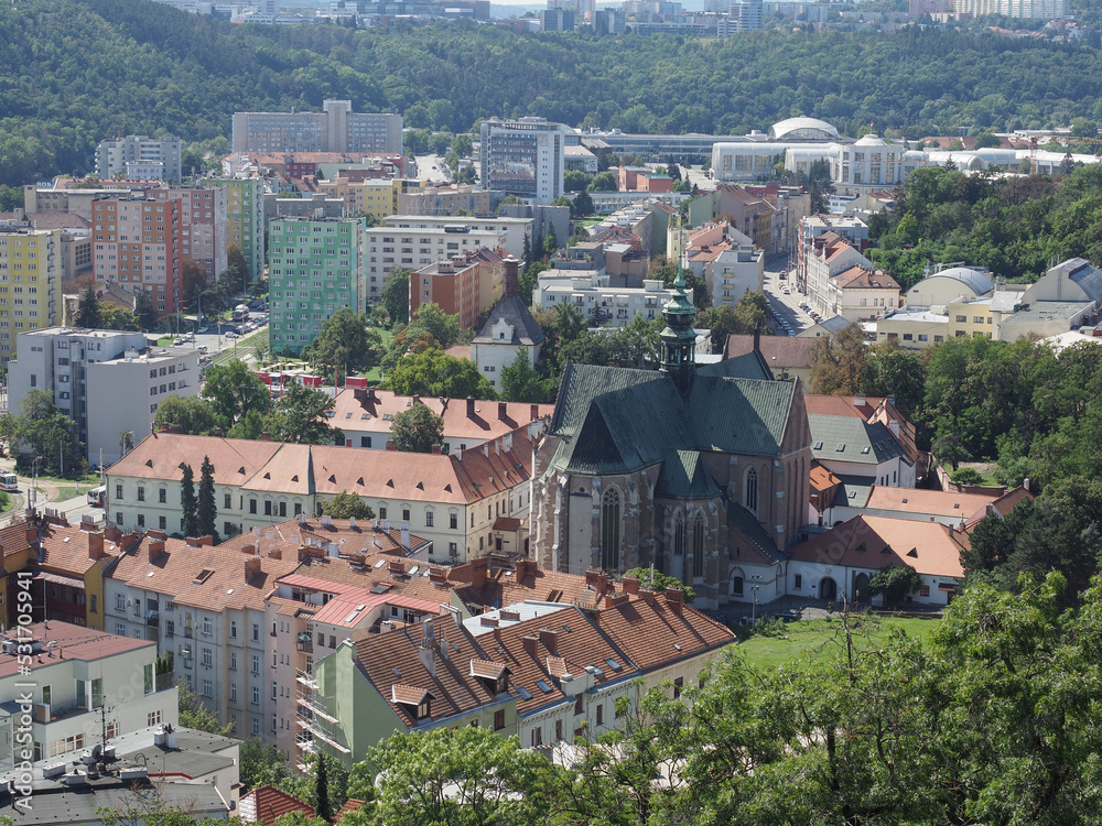 Aerial view of Brno