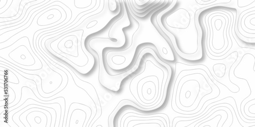 White paper texture abstract pattern with lines topographic map background. Line topography map contour background, geographic grid. Abstract vector illustration.	
