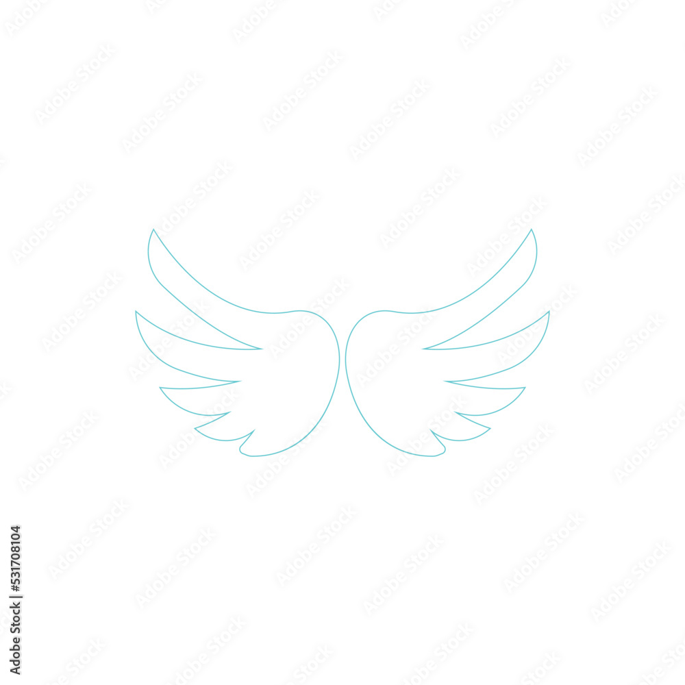 Obraz premium wing icon ilustration vector