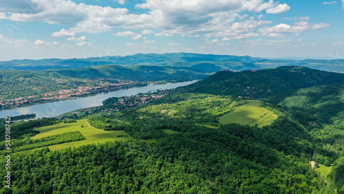 Billede på lærred landscape with hills and blue sky