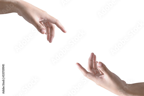 two hands reaching together png image