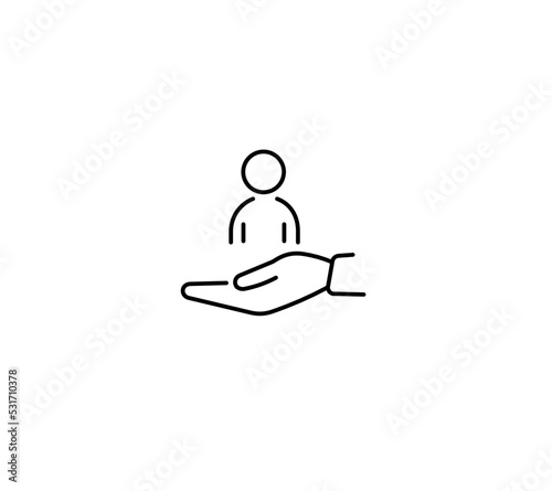 Employee protection icons set. Inclusive workplace.