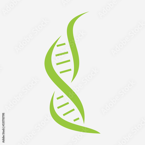DNA Icon On Letter W Vector Template For Healthcare Sign