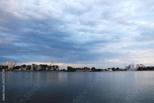 lake ciuperca tulcea romania evening view © Photowards