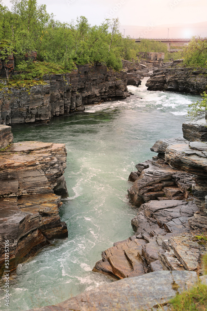 Flusslauf in Norwegen Flusslauf in Norwegen