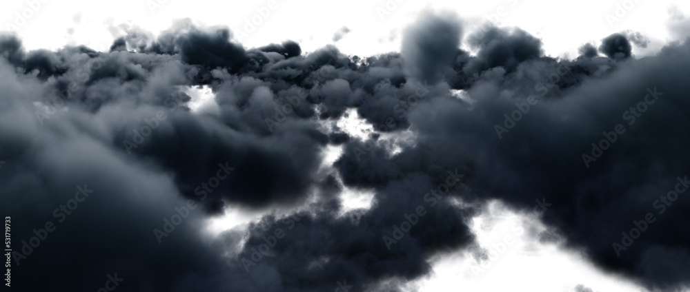 Image of dark grey ominous storm clouds - obrazy, fototapety, plakaty 