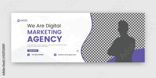 Digital marketing agency social media post cover banner template