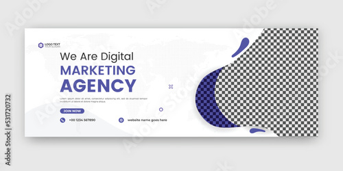 Online digital marketing agency social media post banner template