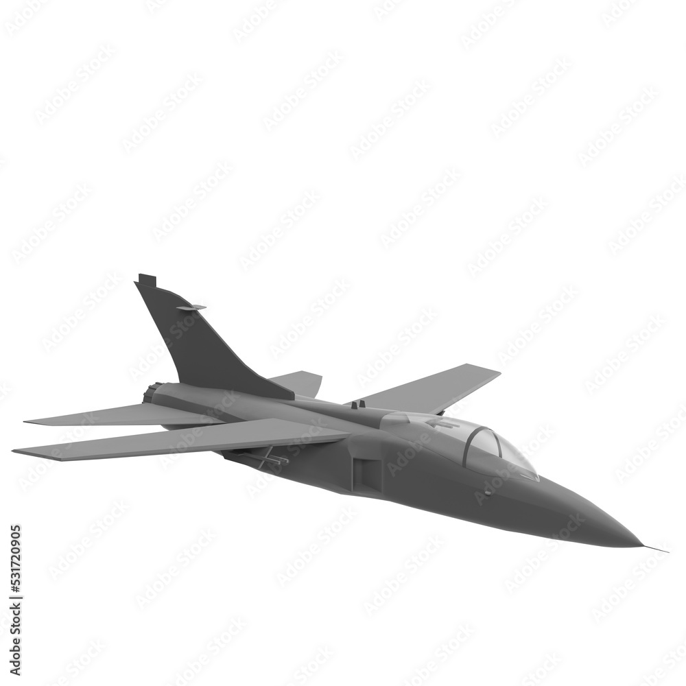 3D rendering illustration of a fighter jet aircraft 3D rendering illustration of a fighter jet aircraft