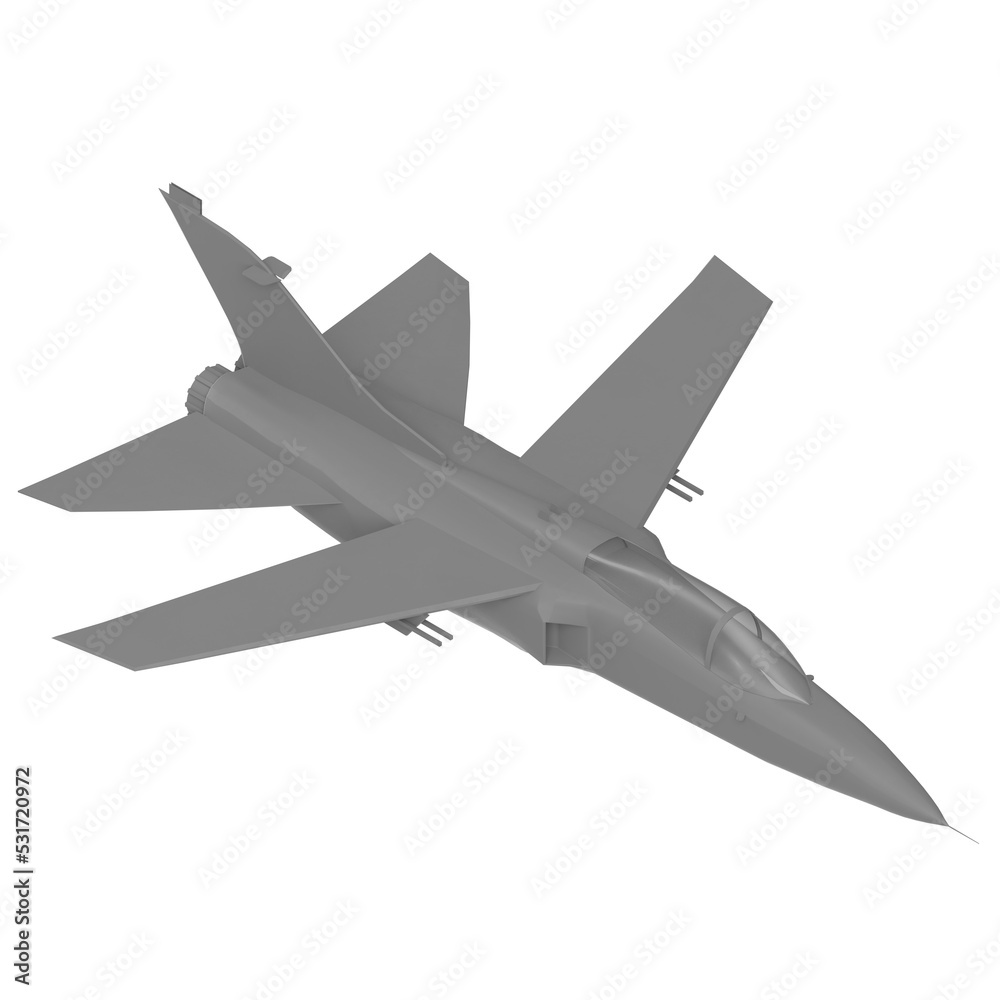 3D rendering illustration of a fighter jet aircraft 3D rendering illustration of a fighter jet aircraft