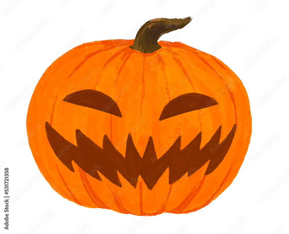 Naklejka premium ちょっと怖いハロウィンのかぼちゃ