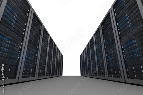 Image of rows of computer servers