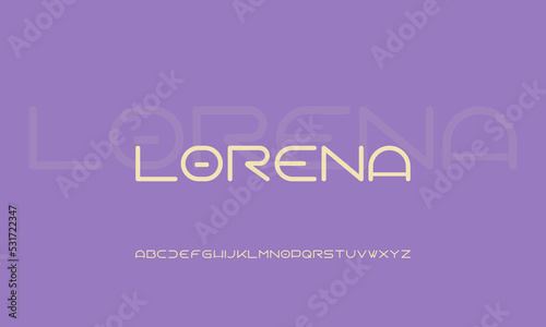 Lorena Modern Alphabet Display Typeface Font photo