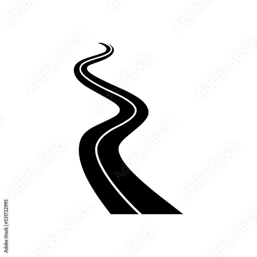 Road icon vector. route illustration sign. trip symbol or logo.