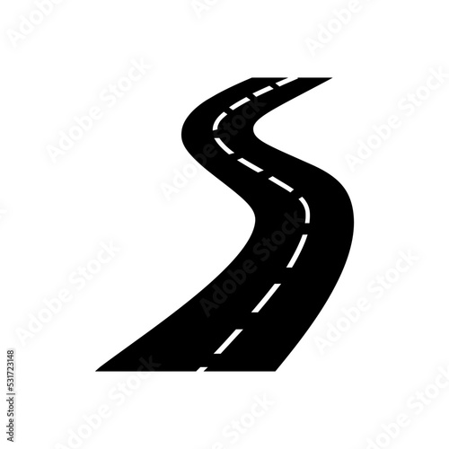 Road icon vector. route illustration sign. trip symbol or logo.