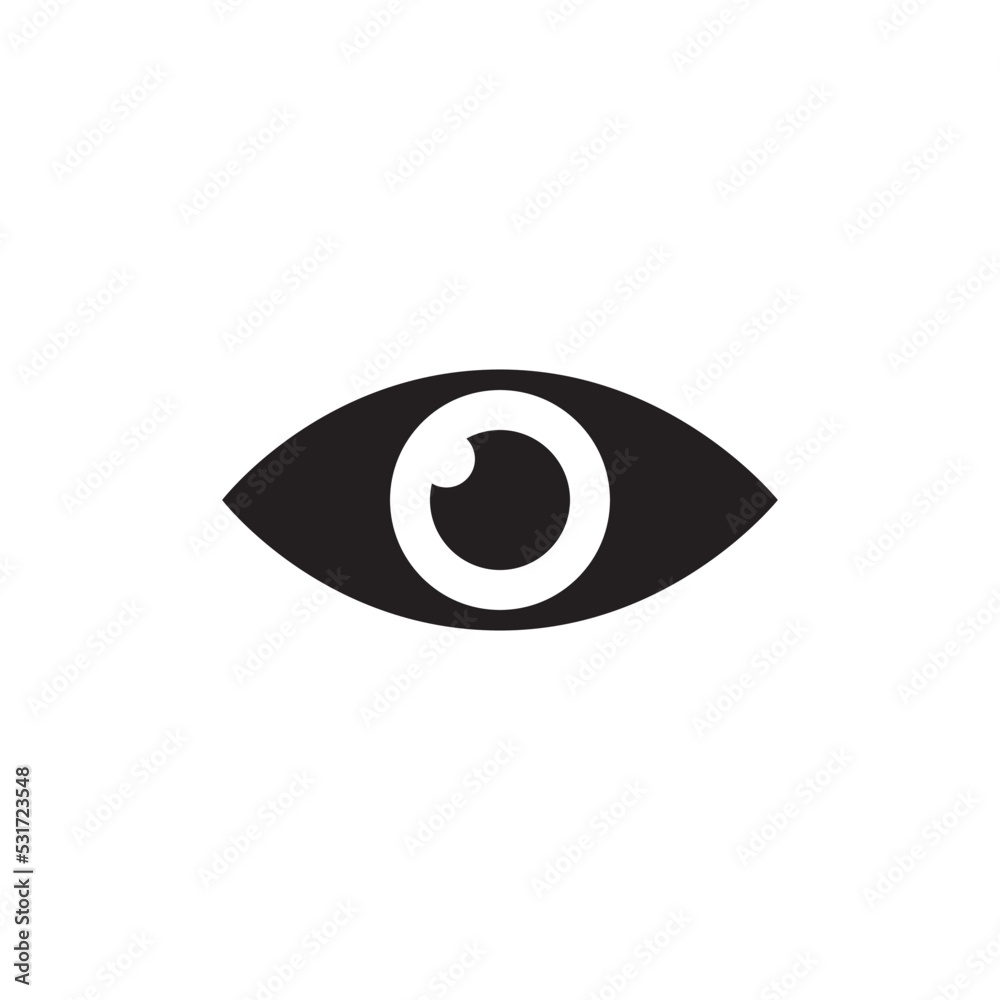 Eye Icon Vector in Trendy Flat Design Eye Icon Vector in Trendy Flat Design