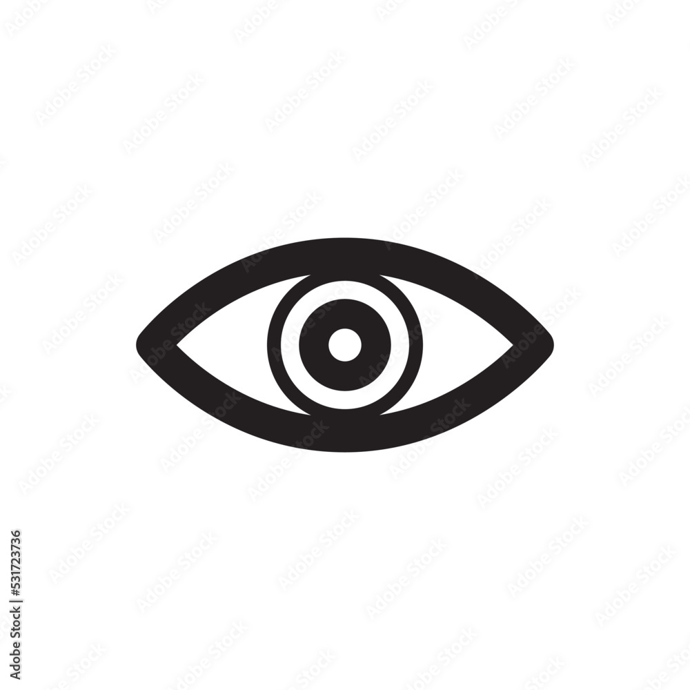 Eye Icon Vector in Trendy Flat Design Eye Icon Vector in Trendy Flat Design