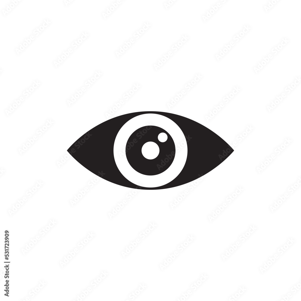 Eye Icon Vector in Trendy Flat Design Eye Icon Vector in Trendy Flat Design