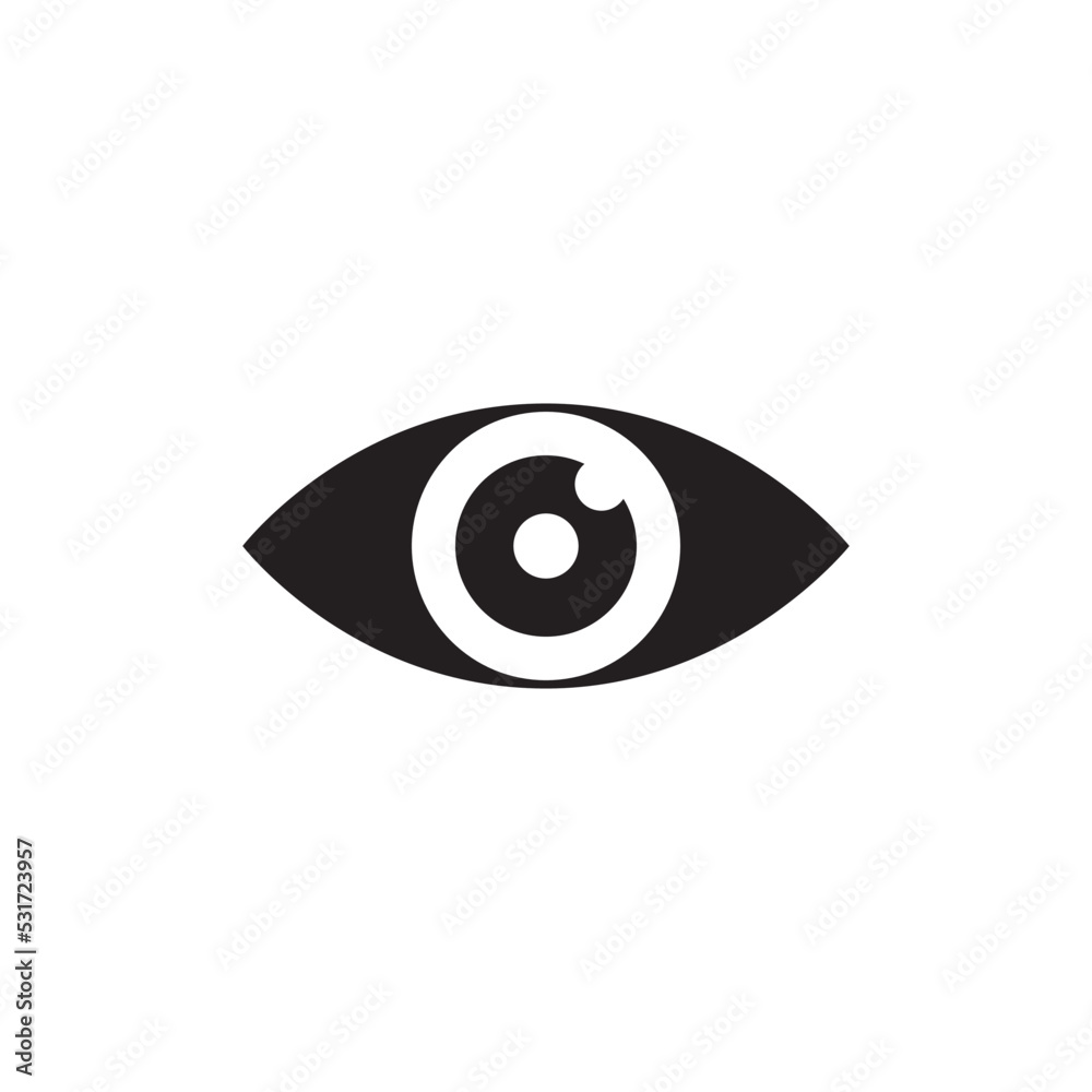 Eye Icon Vector in Trendy Flat Design Eye Icon Vector in Trendy Flat Design