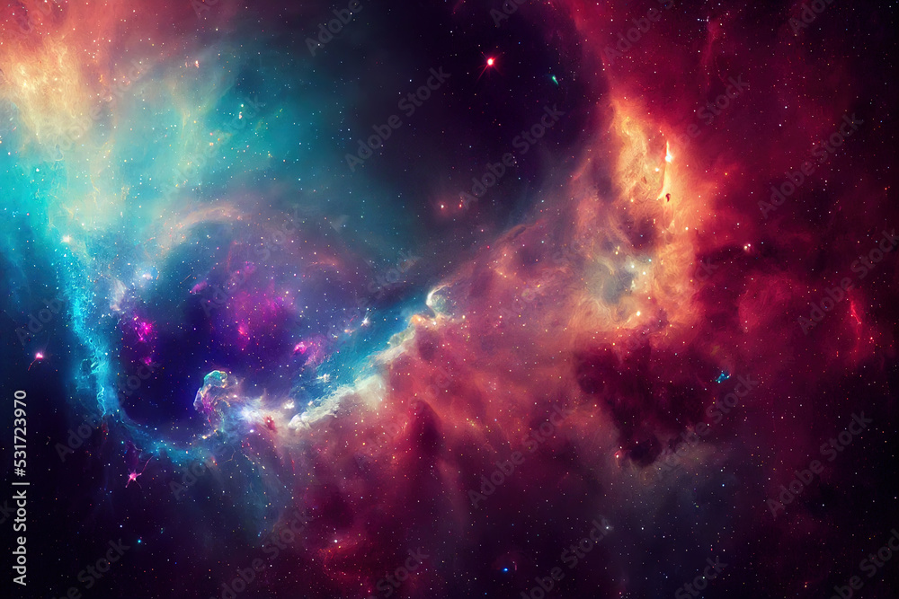 Space abstract background - obrazy, fototapety, plakaty 