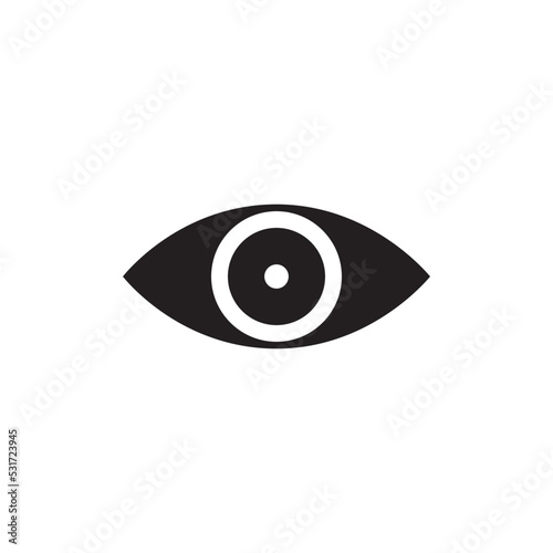 Eye Icon Vector in Trendy Flat Design