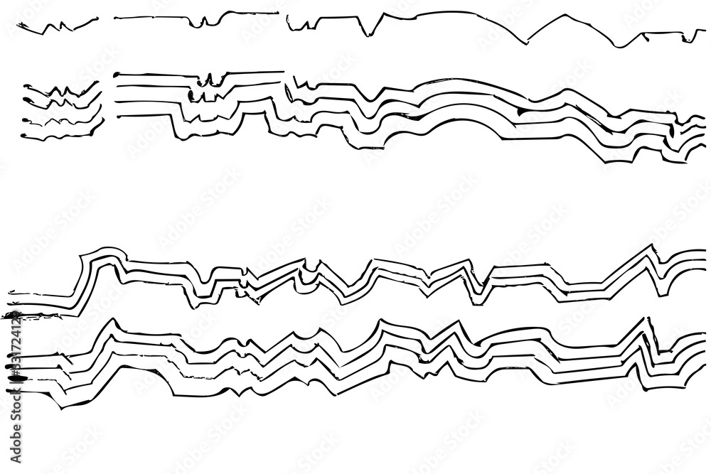 Linien handgezeichnet, Overlay Linien handgezeichnet, Overlay