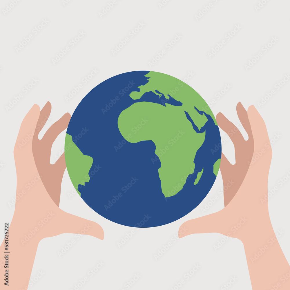 save the planet - hands are keeping the earth save the planet - hands are keeping the earth