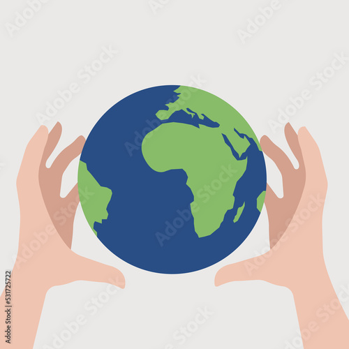 save the planet - hands are keeping the earth 