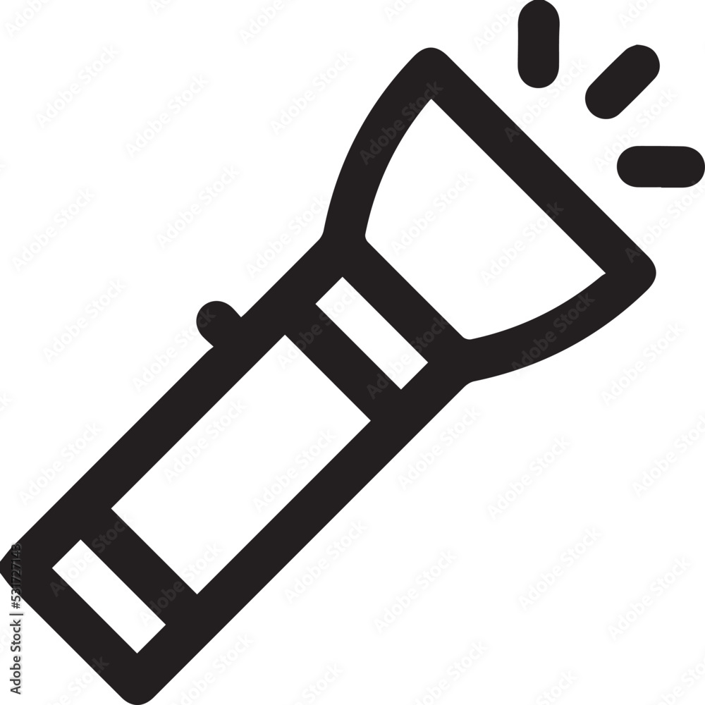 Line flashlight icon illustration isolated vector sign symbol
Line flashlight icon illustration isolated vector sign symbol