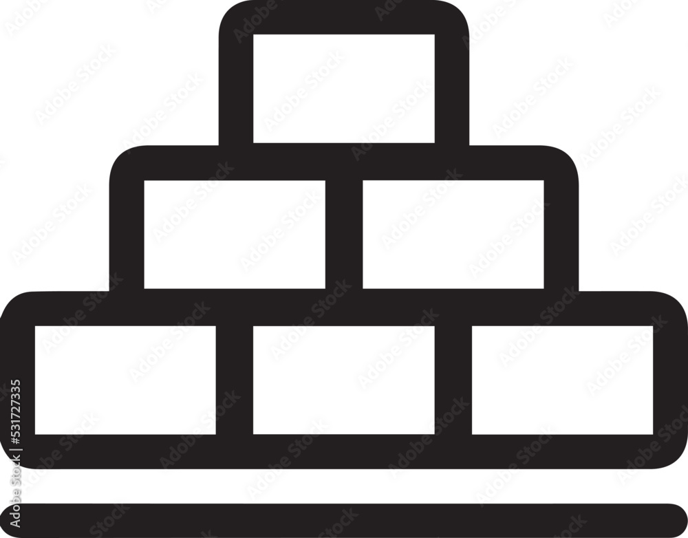 Brick icon. Construction icon. Vector Brick wall - linear, outline style
Brick icon. Construction icon. Vector Brick wall - linear, outline style