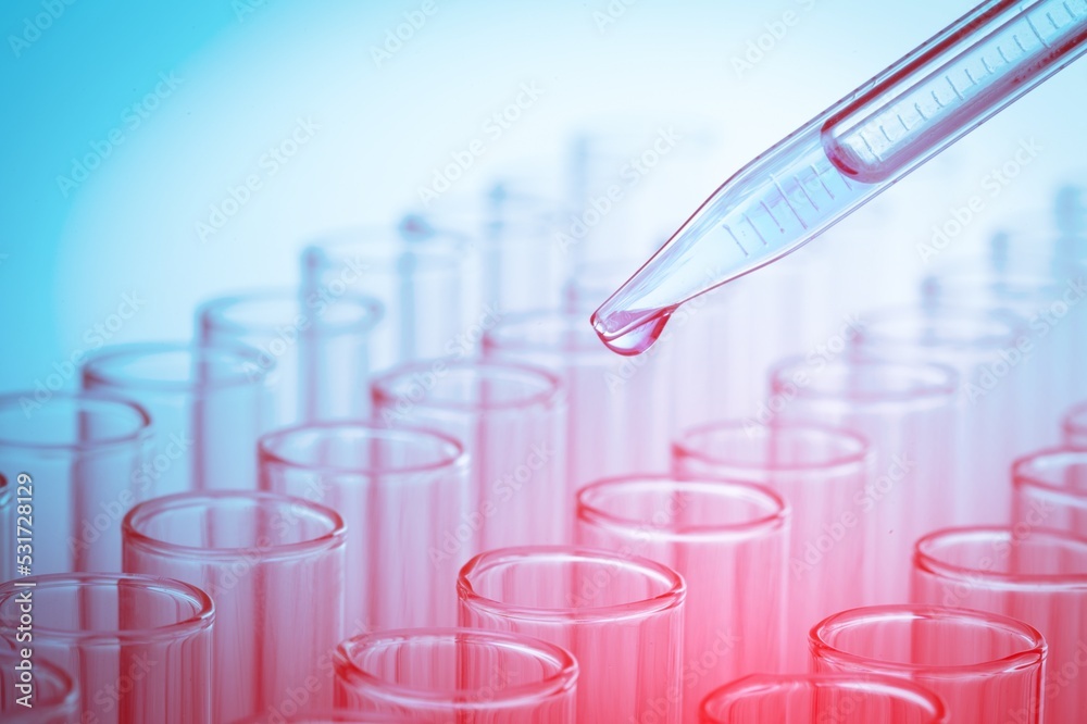 Chemical Laboratory set of glass test tubes Chemical Laboratory set of glass test tubes