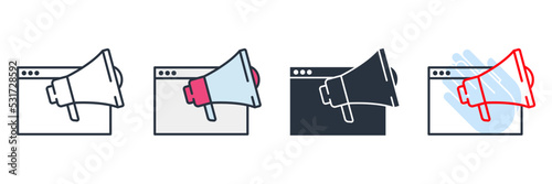 announcement icon logo vector illustration. news content symbol template for graphic and web design collection