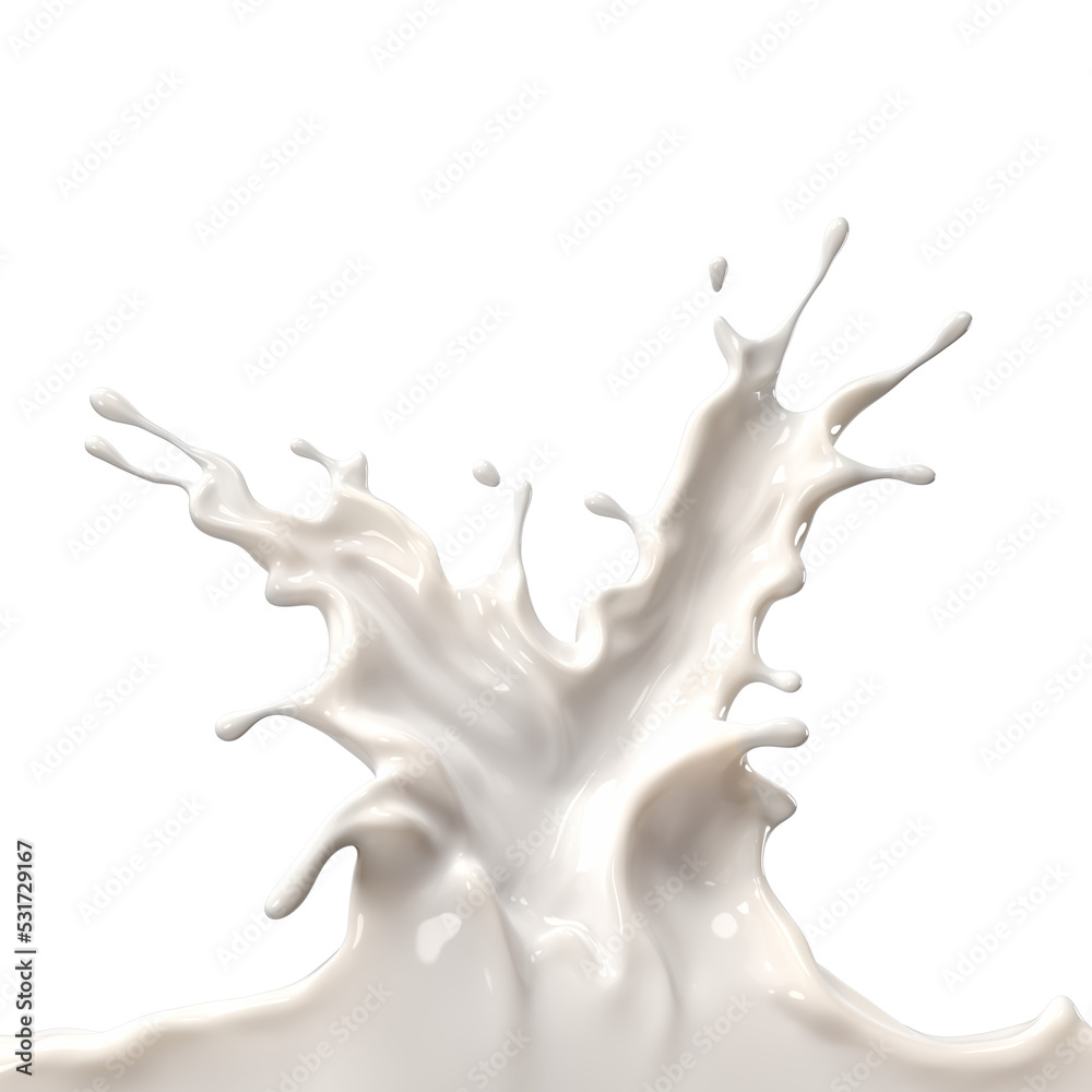 milk splash or white liquid splash, 3d rendering. milk splash or white liquid splash, 3d rendering.