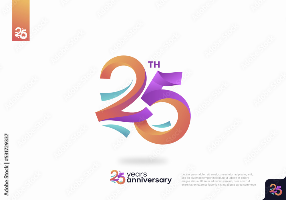 25 Year Anniversary Icon Vector Template Design Illustration 25 Year Anniversary Icon Vector Template Design Illustration