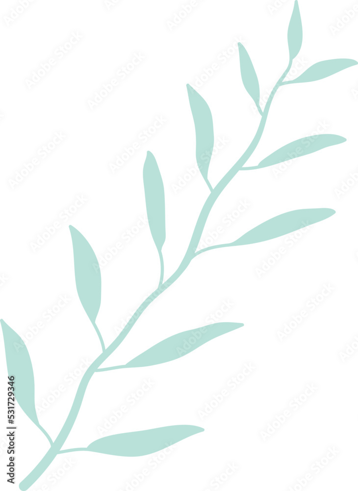 Fototapeta premium Leaf Filled Clipart Grass Leaves