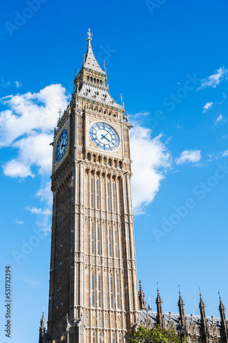 Close up of Clock Tower Big Ben, Westminster Palace