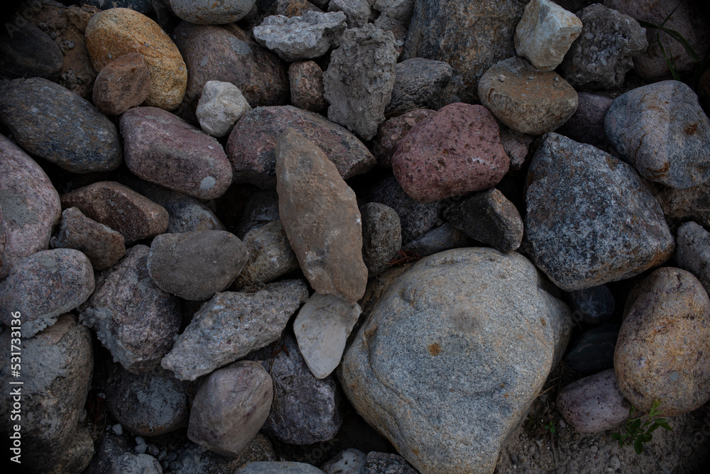Abstract background with round colored dirty stones Abstract background with round colored dirty stones