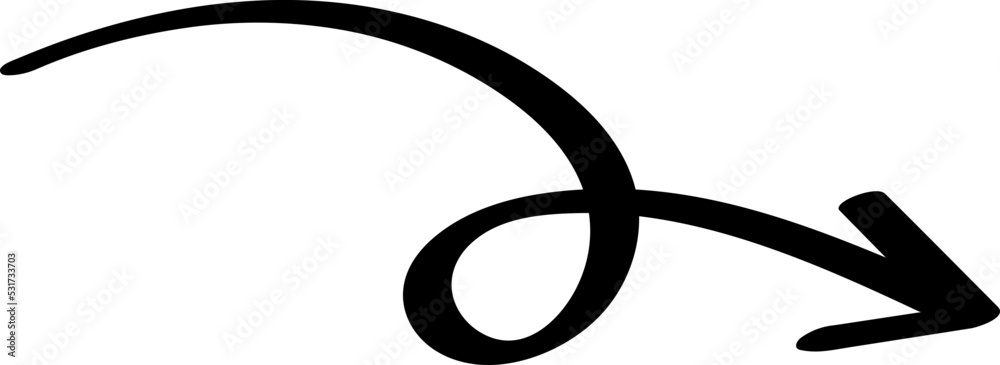 Arrow Line Sign Doodle Line