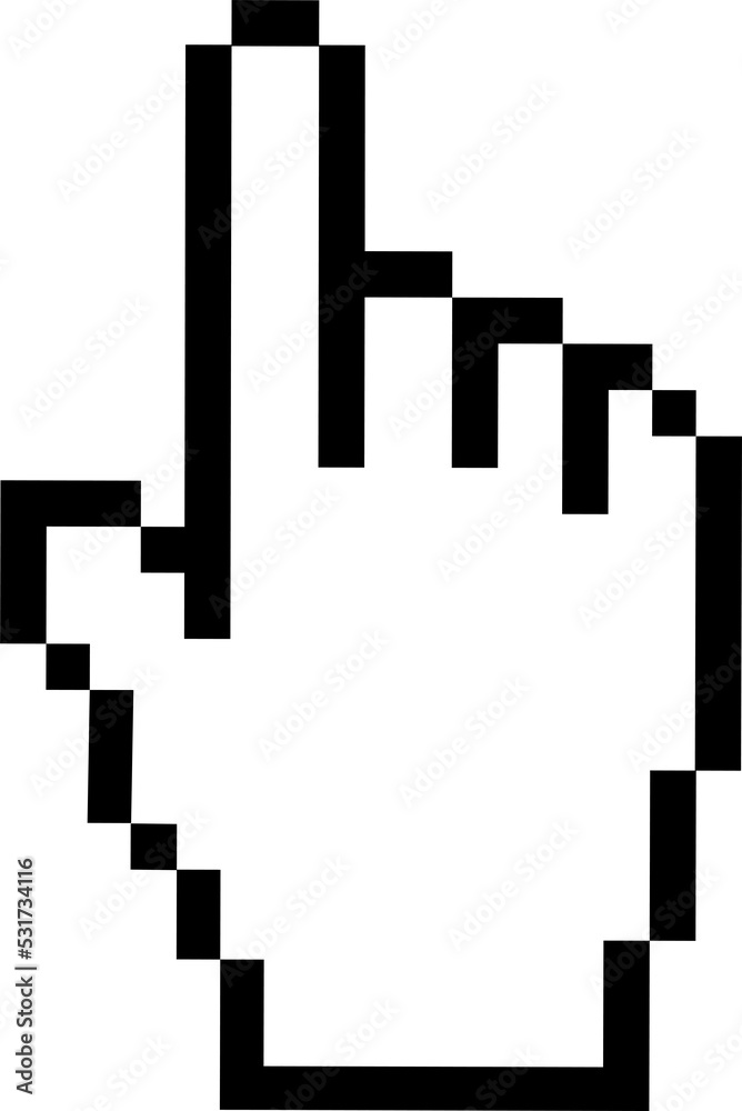 Hand cursor icon click. Hand click icon. Finger pointer isolated vector Hand cursor icon click. Hand click icon. Finger pointer isolated vector