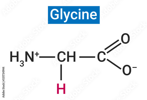 Chemical structure of Glycine acid