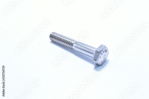 SAE 1/4 inch 20 TPI stainless steel hex bolt standard tripod thread.