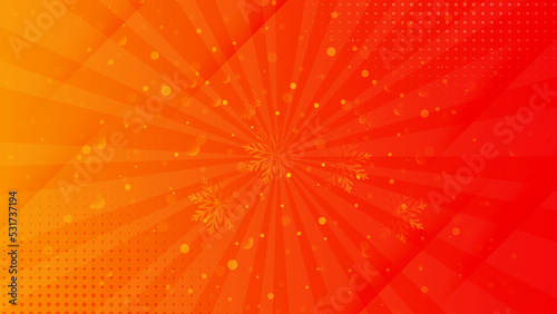 red orange abstract new year 2023 web banner Christmas background with stars flares and has space to wright 