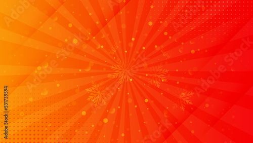Red & Orange abstract new year 2023 web banner Christmas background with stars flares and has space to wright 