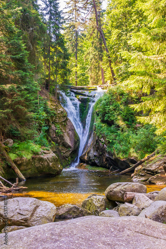 Szklarka Waterfall In Karkonosze National Park