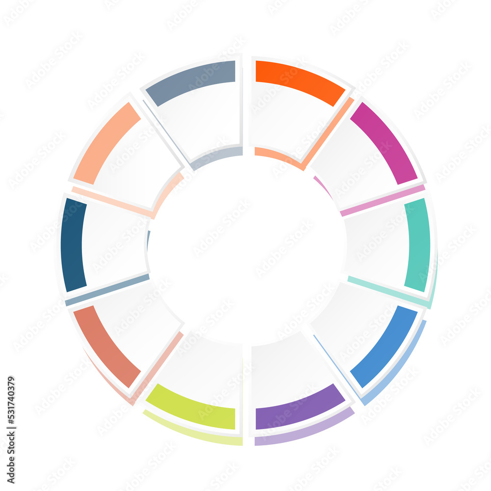 Basic circle infographic with 10 steps, process or options. Basic circle infographic with 10 steps, process or options.