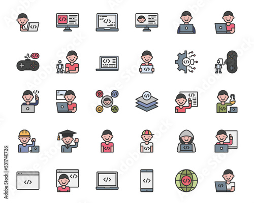 kids coding icon vector , studying, game, development, robotics