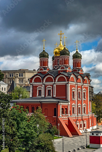 Our lady of the Sign cathedral in Moscow, Russia. Years of construction 1679 - 1684
